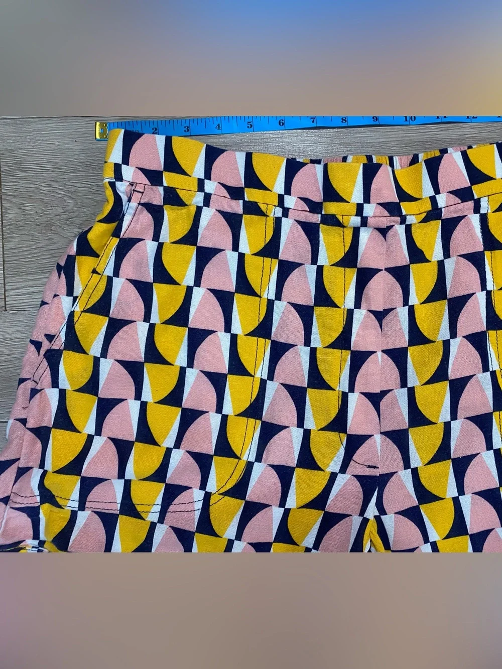 Banana Republic Linen Blend Geometric Print Set ~ Size Large